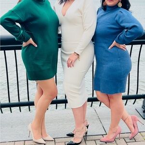 Express midi stretch knit dress